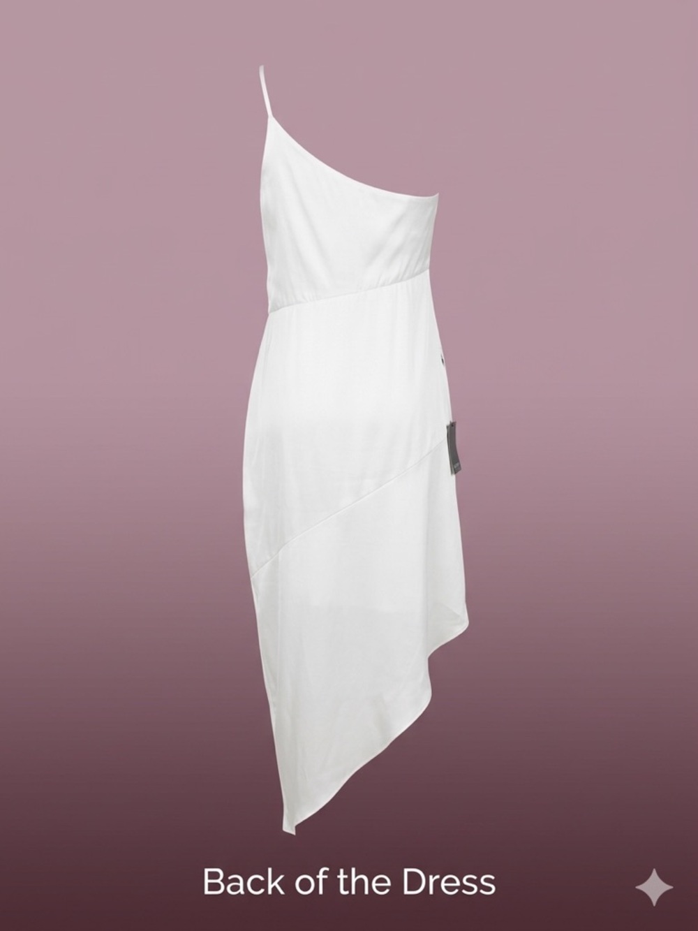 White One-Shoulder Ruffle Lulu’s Wedding Dress - Picture 2 of 4